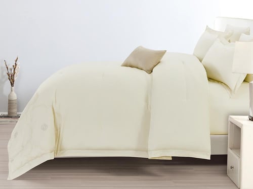 مفرش صيفي برفكتا مزدوج من خامة القطن المطرز7 قطع