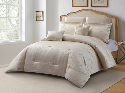 مفرش كاتنس الفاخر مفرد ونص من نسج الجاكار - 5 قطع