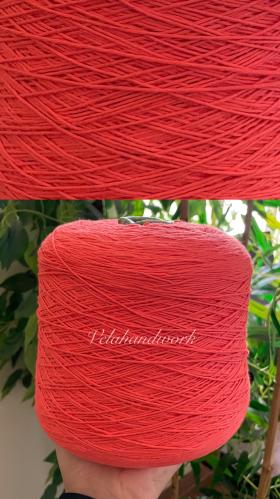 Peach-colored cotton thread