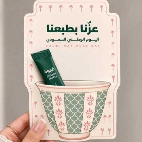 توزيعات قهوة مميزة لليوم الوطني السعودي