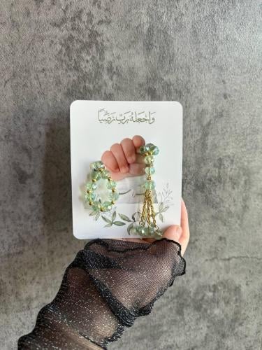 تصاميم لتوزيعات مسبحه للمواليد اقل عدد لطلب 18 حبه