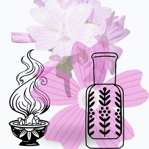 عود مروكي أو كلمنتان + مسك فاخر خام