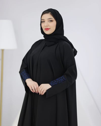 عباية دبل كلوش تطريز كم