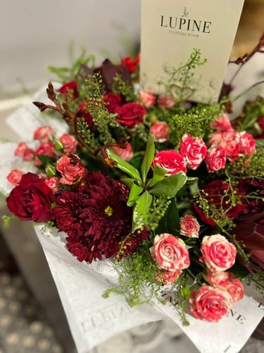 بوكيه ورد طبيعي