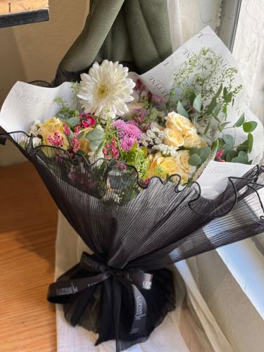 بوكيه ورد طبيعي