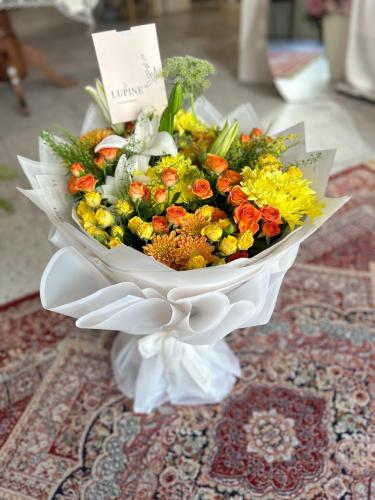 بوكيه ورد طبيعي