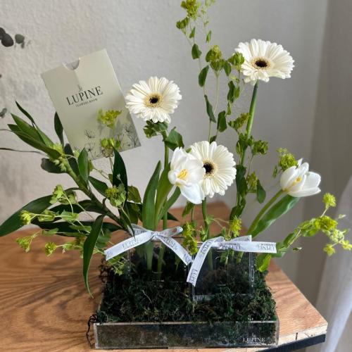 اكريلك مع ورد طبيعي