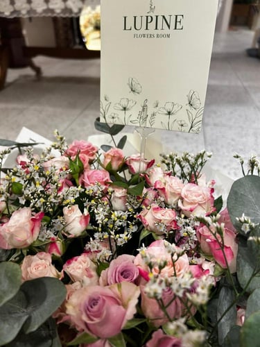 بوكيه ورد طبيعي