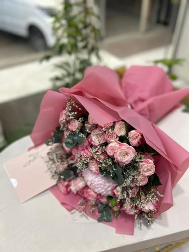 بوكيه ورد طبيعي