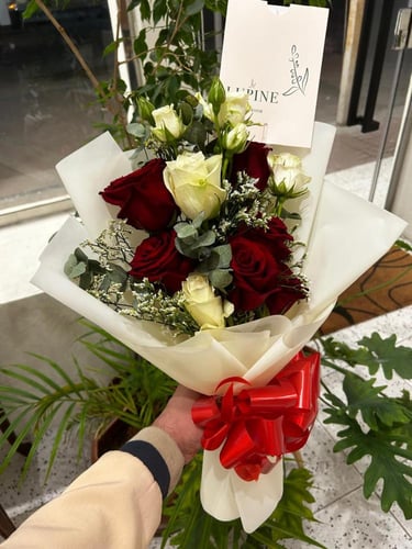 بوكيه ورد طبيعي