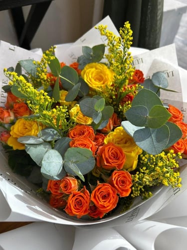 بوكيه ورد طبيعي