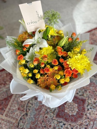 بوكيه ورد طبيعي