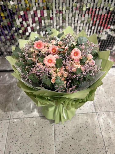 بوكيه ورد طبيعي