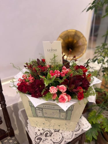 بوكيه ورد طبيعي