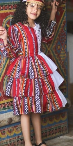 فستان تاسيس بنقشة السدو