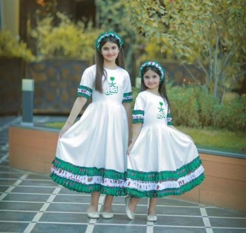 فستان بنات اليوم الوطني