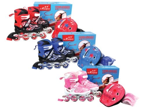 طقم تزلج صف واحد