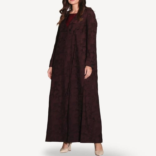 AB0032 - عباية بليزر بربطات على الجنب