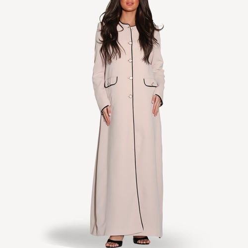 AB0026 - عباية بليزر مع تحديد قيطان