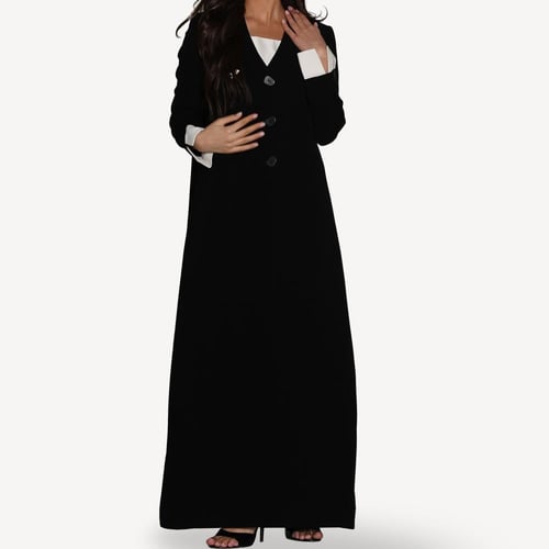 AB0017 - عباية بليزر أسود كم أبيض