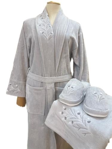 رصاصي طقم نفر فضي قطن