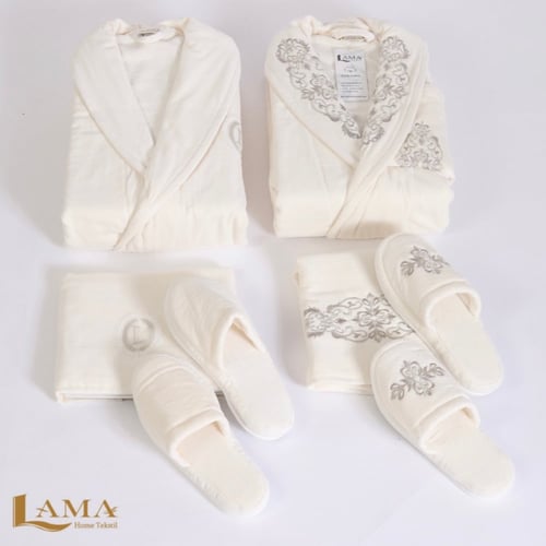 طقم MADRIDنفرين قطن ناعم نقش أرواب فاخرة