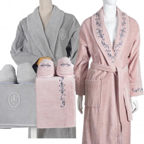 طقم ارواب قطن درجة اولى موديل النسائي تطريزاندلسي...