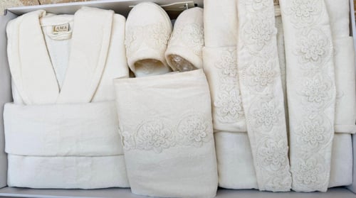 كداتيا | طقم عرايس دانتيل قطن 6 قط