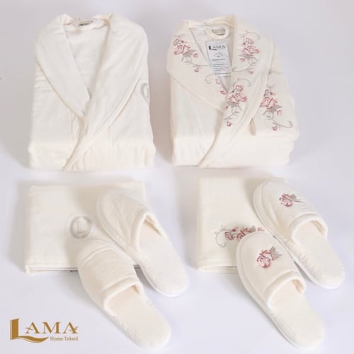 طقم FLORENCEنفرين قطن ناعم نقش أرواب فاخرة