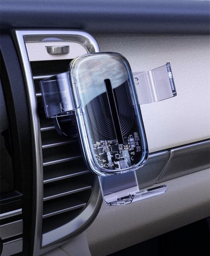 حامل جوال وشاحن لاسلكي 2 في 1