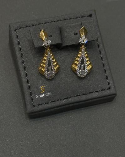 حلق تصميم الالماس 18k