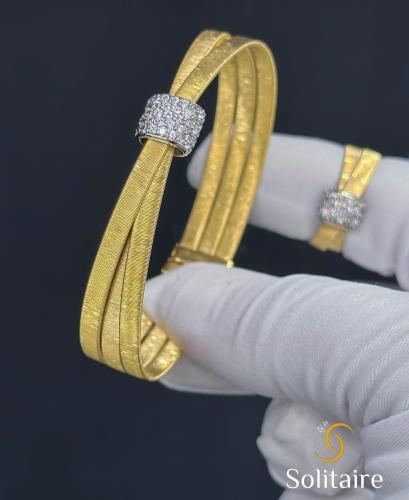 سوارة مع الحاتم تصميم الالماس18k