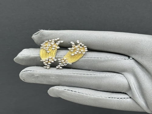 حلق قص الالماس 18k