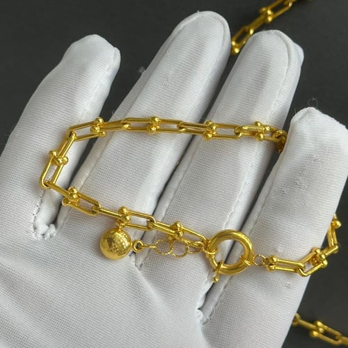 عقد وسوارة جنزير21k