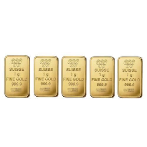 بكج التوفير (5 سبائك 1 جرام )عيار24k