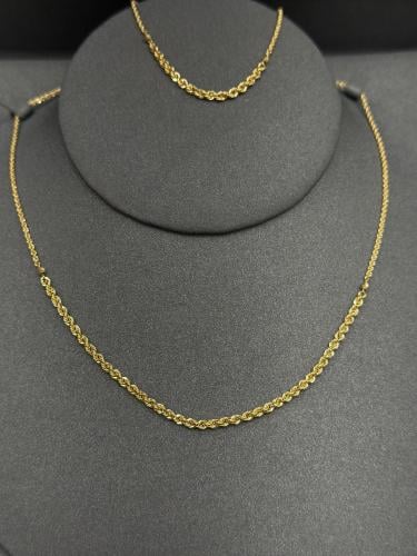 عقد وسوارة روبشين 18k