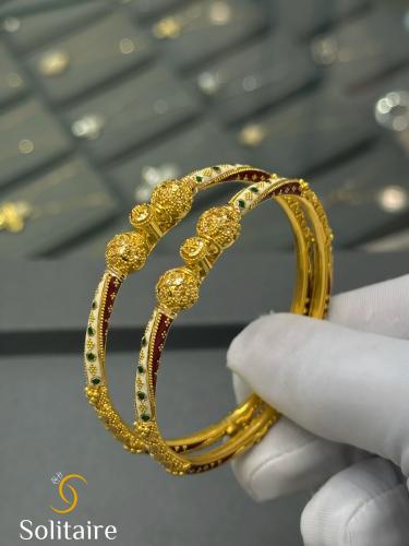 طقم سوارتين هندية 21k