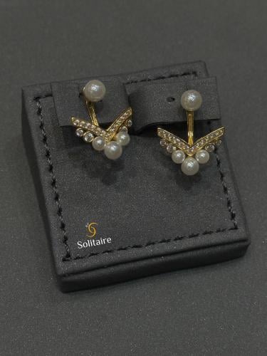 حلق تصميم الالماس 18k