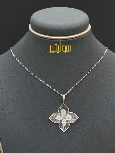 عقد ايطالي تطبيق الالماس 18k