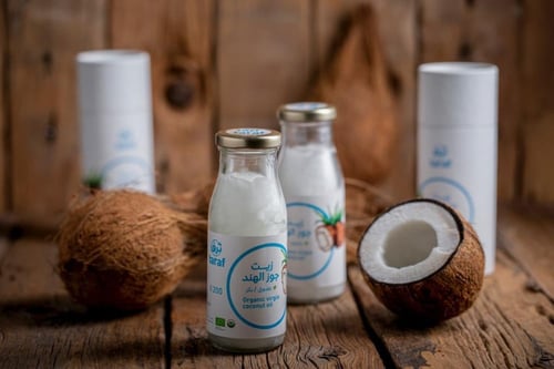 زيت جوز الهند عضوي 200 مل علبة زجاج