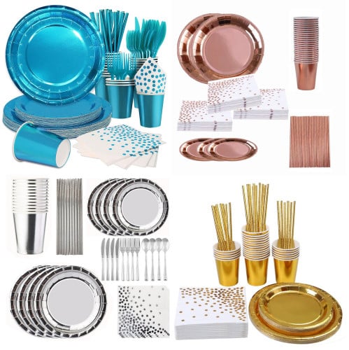 مجموعة حفلة 165 قطعة بألوان مختلفة