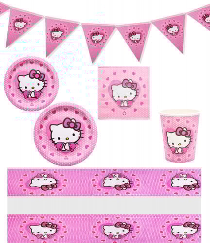 مجموعة حفلة هالو كيتي 52 قطعة