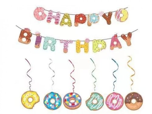 مجموعة حفلة عشاق الدونات 100 قطعة