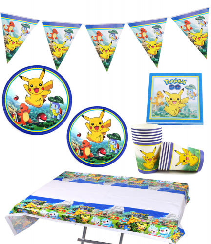 مجموعة حفلة بوكيمون 52 قطعة