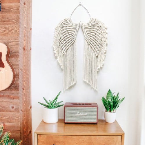 زينة جداري شكل جناح ستايل بوهو