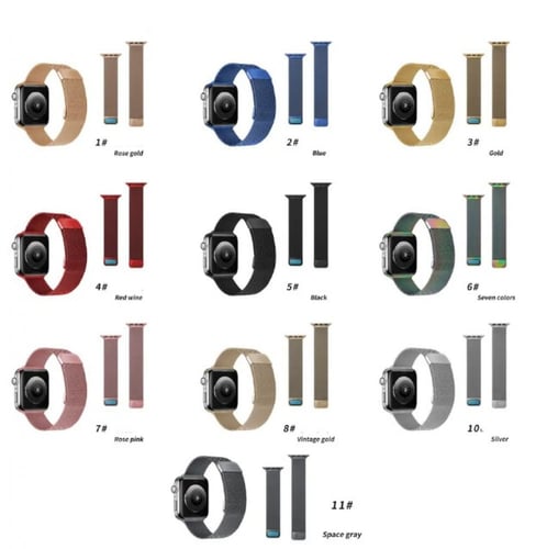 سوار ابل واتش معدني بالوان عديدة