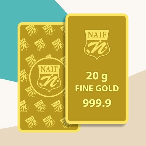 سبيكة ذهب صافي 20 جرام عيار 24 قيراط