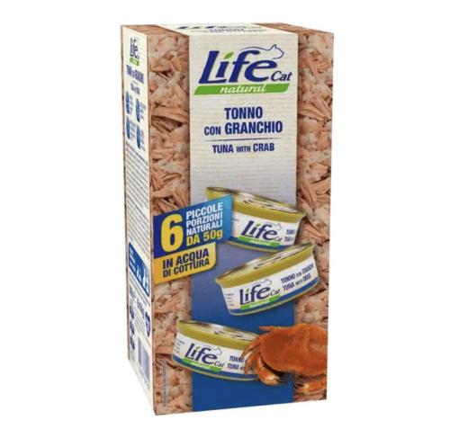 معلبات لايف كات طعام رطب للقطط بالتونا مع السلطعون...