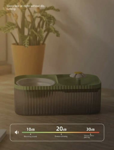 وعاء وموزع مياه حيوانات أليفة ذكي صامت مع كابل يو...