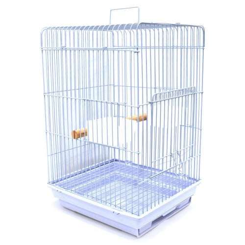 قفص طيور معدني ابيض كبير